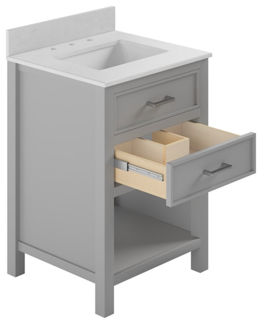 Dhp Missouri 24 Inch Bathroom Vanity With Modern Carrera Countertop In ... in Understanding the Appeal of DHP Missouri 24 Inch Bathroom Vanity in Modern Homes