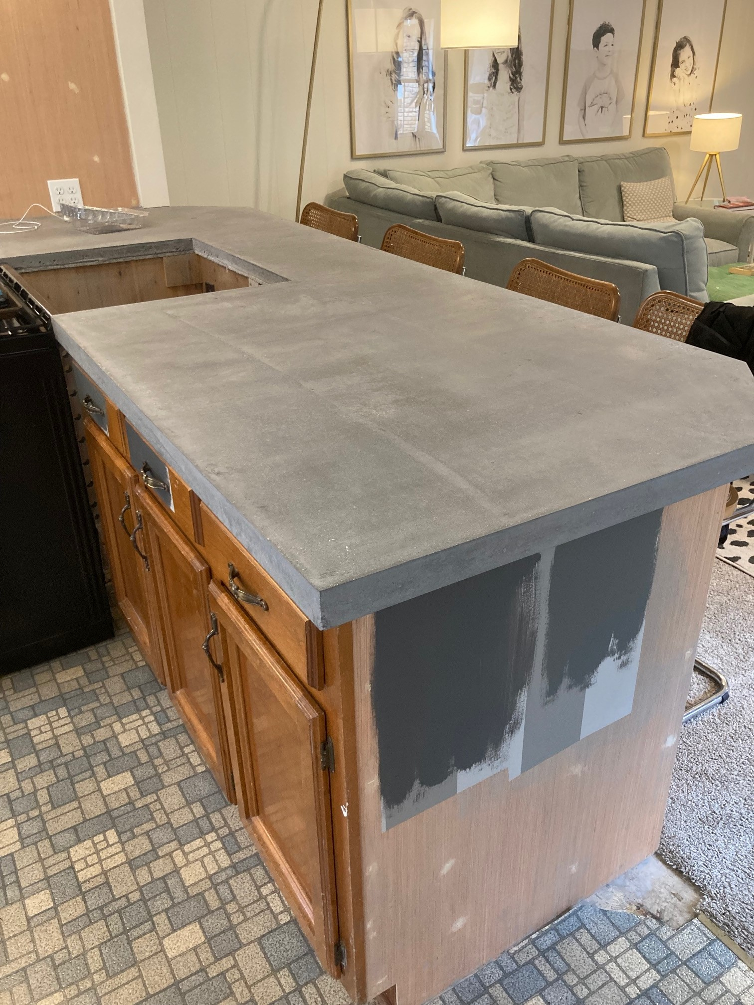 Diy Concrete Countertops - Finishing - Bean In Love within Maintaining Your Bohemia Reinforced Acrylic Countertop for Maximum Lifespan