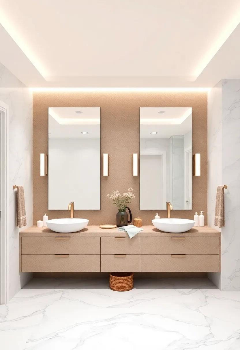 Embrace Elegance: Transform Your Space With Luxurious Double Vanity ... throughout Kubebath Dolce 24&amp;quot; Bathroom Vanity, White Quartz Countertop, High Gloss White, N