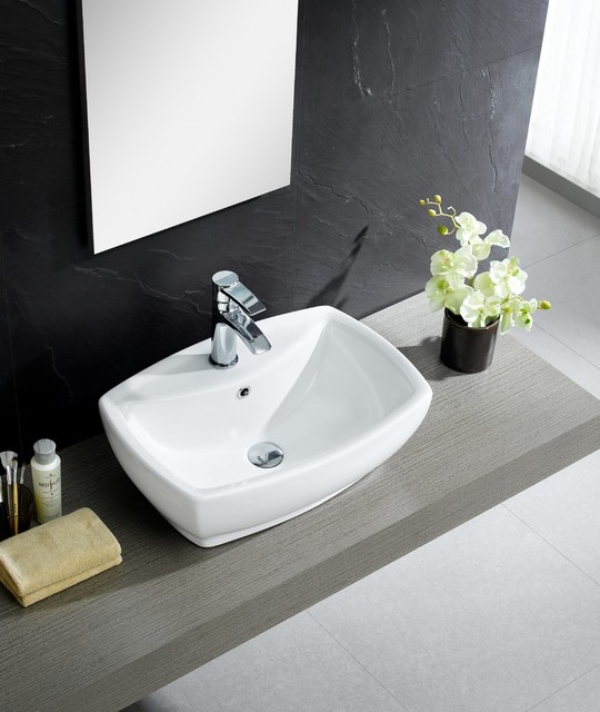 Fine Fixtures White Vitreous China Modern Vessel Sink - Contemporary ... for Understanding the durability factors of vitreous china bathroom fixtures