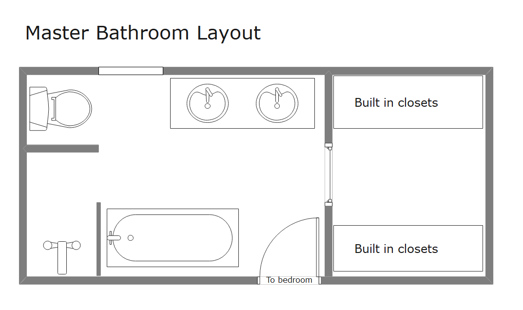 Free Editable Bathroom Layouts | Edrawmax Online with Designing Your Perfect Bathroom Layout and Layout Considerations