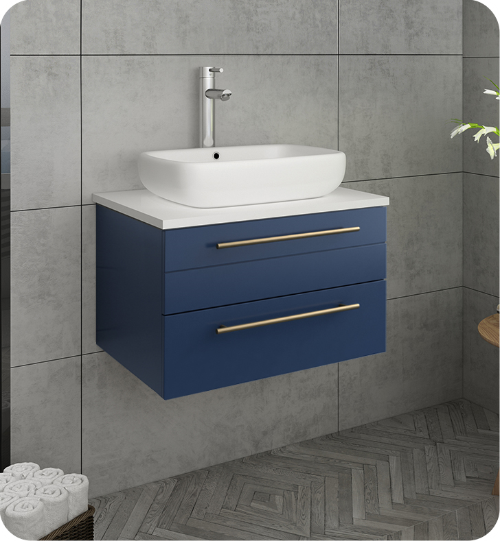 Transforming Bathrooms: How Lucera Wall Mount Vessel Sink Vanity Redefines Space