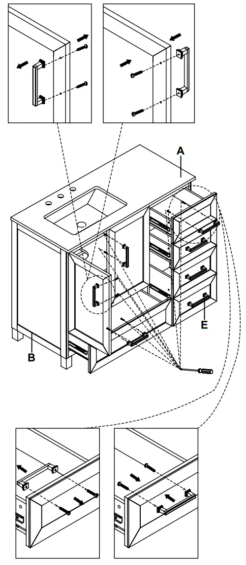 Glacier Bay Tobana 42 42 Inch Vanity User Guide intended for Bohemia Reinforced Acrylic Countertop, 42-Inch