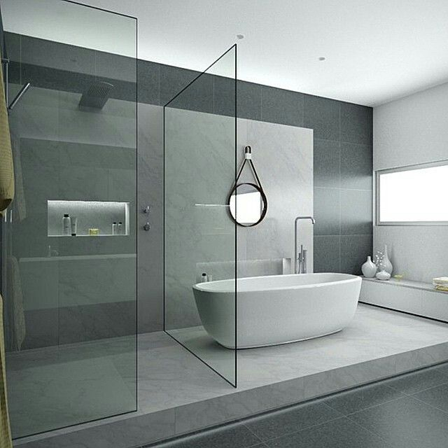 Glass Bathroom | Minimalism Interior, Modern Bathroom Design, Bathroom ... in Ws Bath Collections Crystal 677 Glamorous 16-7/8&amp;quot; Circular Glass - Clear