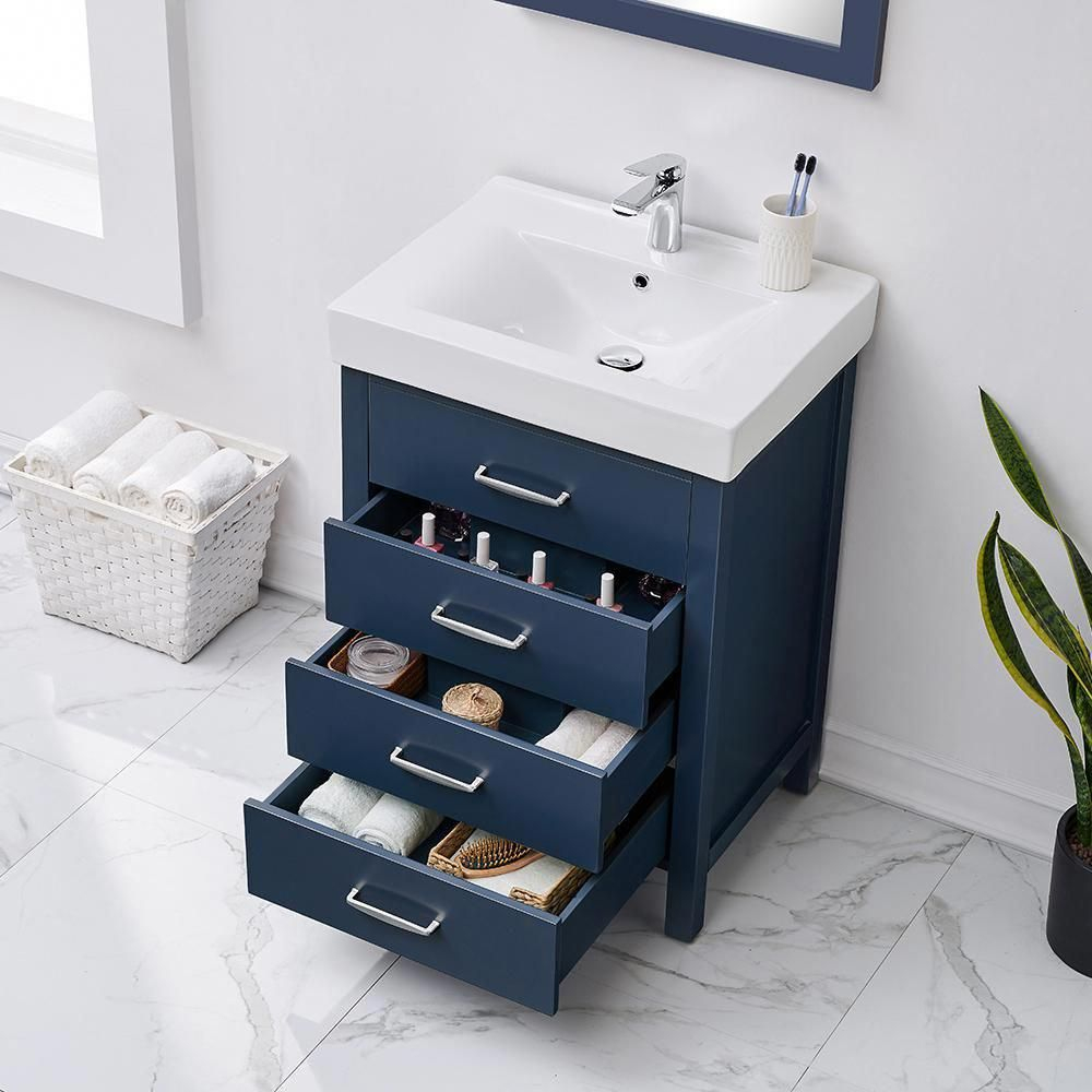 Green Bathroom Vanity 24 Inch At Lisa Post Blog with 48&amp;quot; Single Bath Vanity Dark Blue