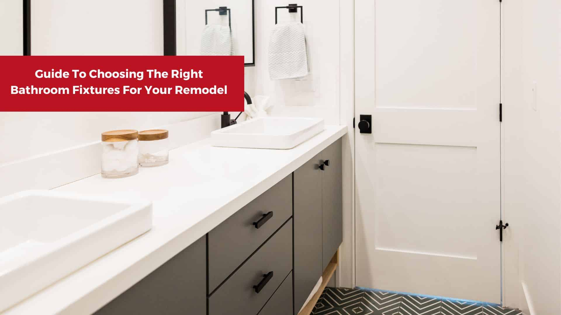 Guide To Choosing The Right Bathroom Fixtures For Your Remodel inside 42&amp;quot;Sgl Bathroom Vanity, White, Carrara Countertop, Sink, Gold Trim, 34&amp;quot; Mirror
