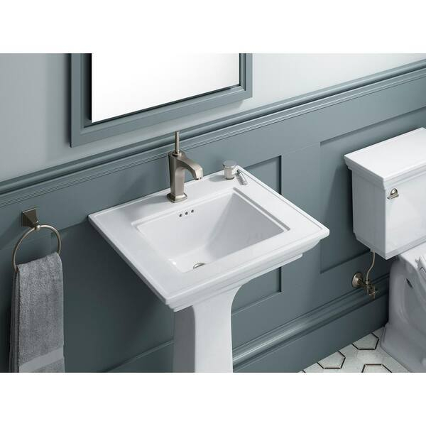 Kohler Memoirs Stately 24.5 In. Single-Hole Console Table Sink Basin In ... within Kohler K-29999-8 Memoirs Stately 24-1/2&amp;quot; Fireclay Pedestal Sink - White