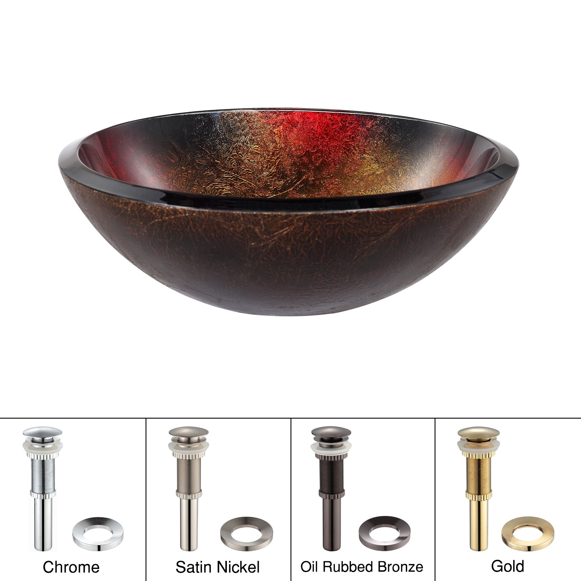 Kraus Gv-680-19Mm-Ch Chrome Mercury Glass Vessel Bathroom Sink With Pu ... in Transforming Your Bathroom with Statement Pieces Like the Kraus Mercury Sink