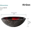 Kraus Gv-680-19Mm Mercury Glass Vessel Bathroom Sink, Vessel Sinks ... in Kraus Gv-680-19Mm Copper 17&amp;quot; Mercury Glass Vessel Bathroom Sink - Mercury