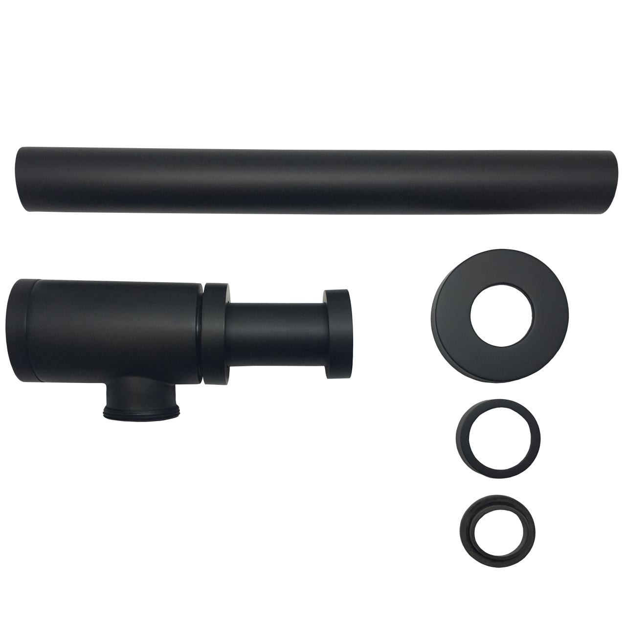 Kubebath Space Saving P-Trap In Matte Black - Vanitycanada.com throughout Kubebath Dolce 48&amp;quot; Bathroom Vanity