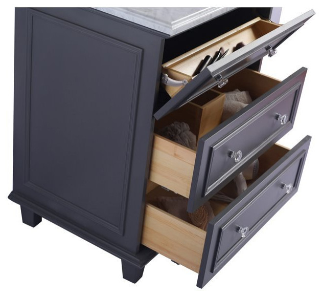 Laviva Luna 30&amp;quot; Traditional Solid Oak Wood Cabinet In Maple Gray ... for Design insights from Luna&amp;#039;s renowned maple gray cabinet collection