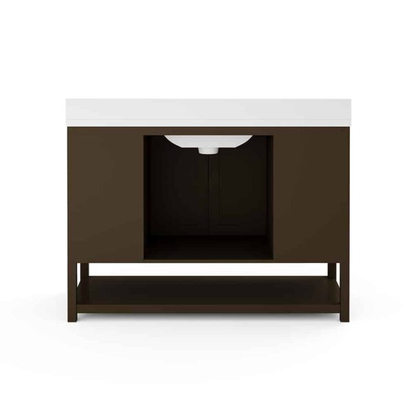 Madrid 48In Chocolate Single Sink Bathroom Vanity | Whalen Furniture with Madrid Bathroom Vanity Countertop