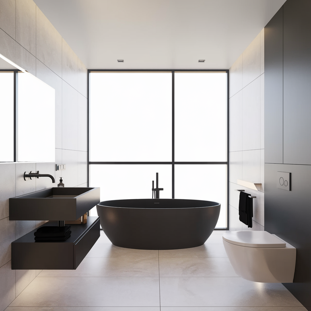 Modern Bathroom Design Balancing Style And Functionality with regard to The art of balancing color and texture in modern bathrooms