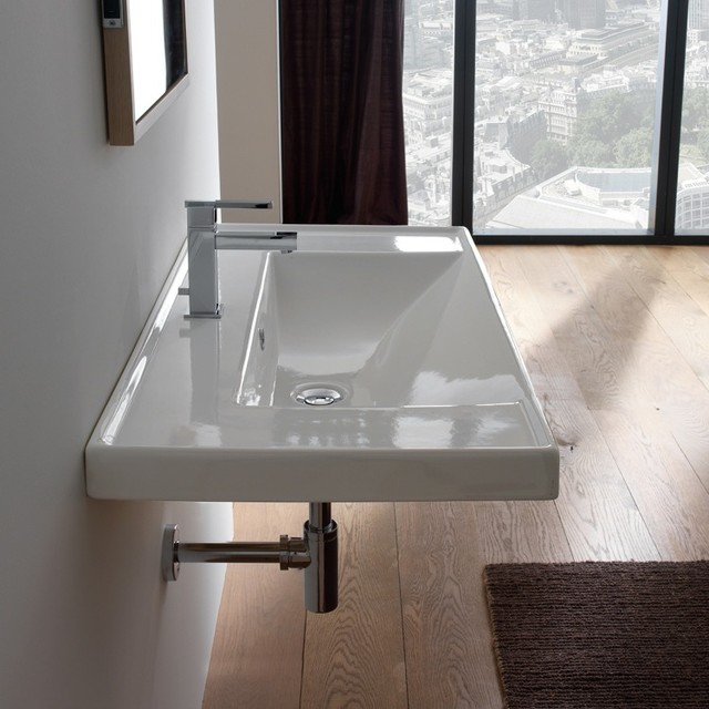 Modern Wall Mount Sinks in Understanding the features of Quattro 50.00 wall mounted ceramic sink