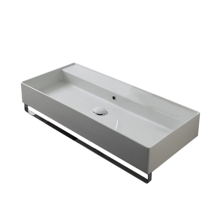 Nameeks 8031/R-100B-Tb-No Hole Scarabeo 39-2/5&amp;quot; Ceramic Wall Mount ... regarding Understanding the Design Features of the Nameeks 3009-TB Bathroom Sink
