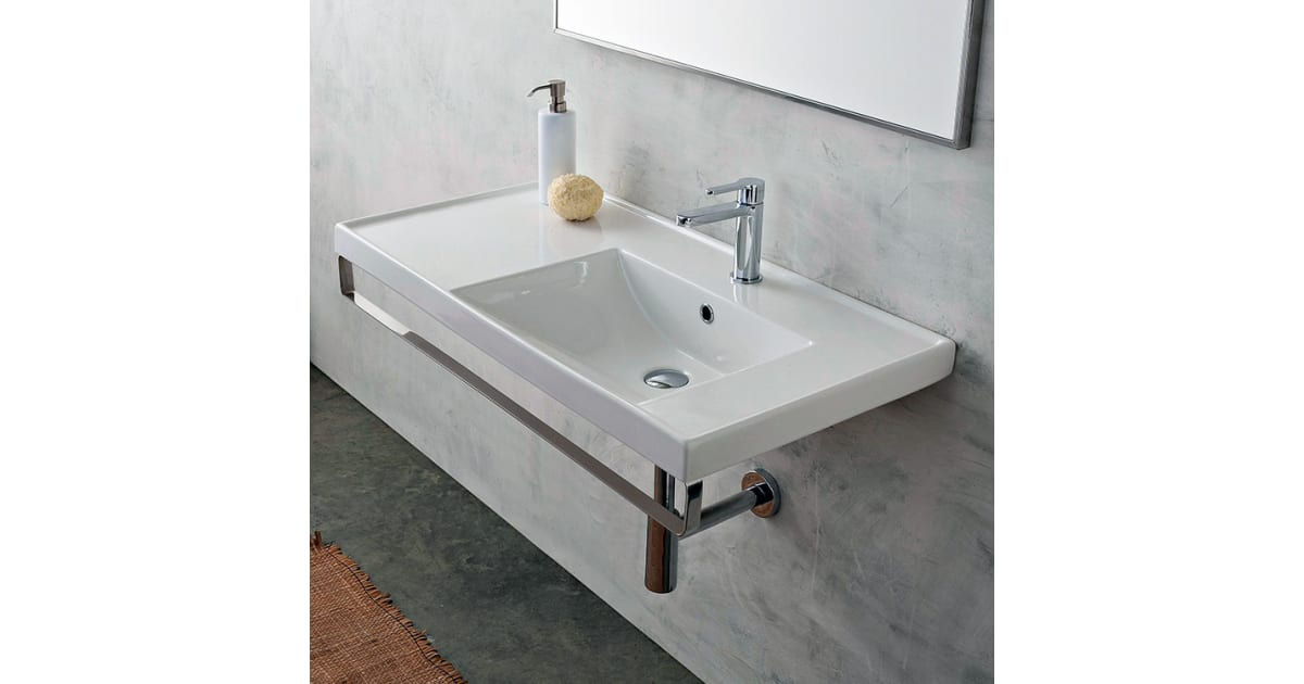 Nameeks Scarabeo 3009-Tb-One Hole Scarabeo 36-1/5&amp;quot; Ceramic Bathroom ... regarding Understanding the Design Features of the Nameeks 3009-TB Bathroom Sink