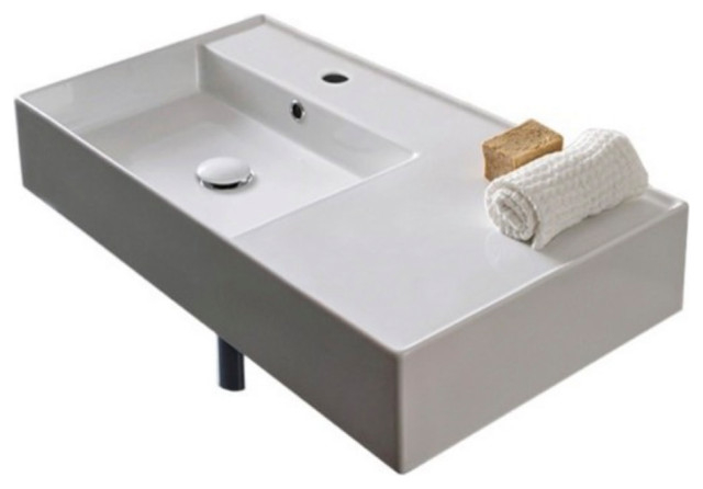 Nameeks Scarabeo 5115-One Hole Scarabeo 32&amp;quot; Ceramic Wall Mounted ... within Nameeks Scarabeo 5115-One Hole Scarabeo 32&amp;quot; Ceramic Wall Mounted - White