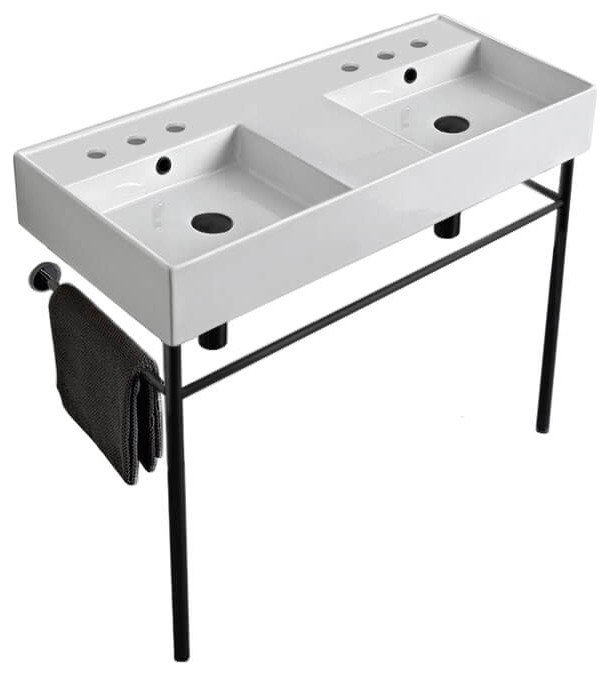 Nameeks Scarabeo 5142-Con-Sixhole Teorema 2.0 39-13/16&amp;quot; - Transitional ... within Nameeks Scarabeo 5142-Six Hole Teorema 2.0 39-13/16&amp;quot; Rectangular - White