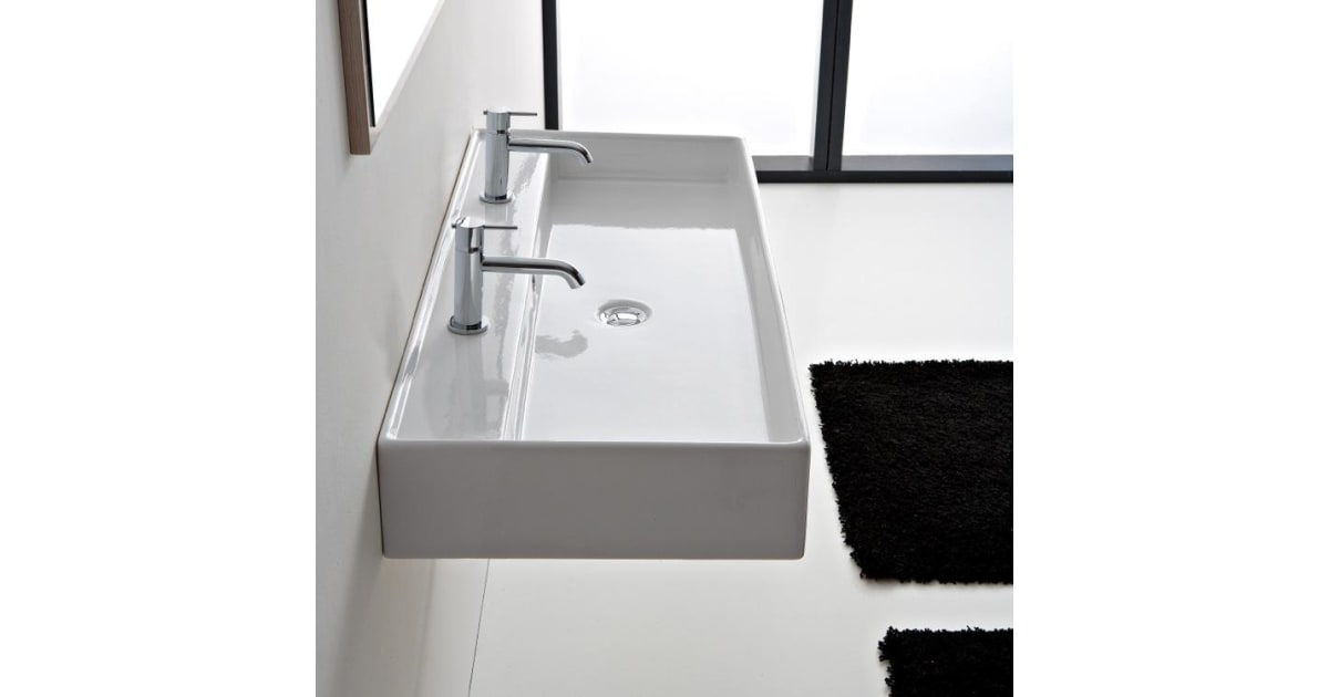 Nameeks Scarabeo 8031/R-120B-Two Hole Scarabeo 47-1/4&amp;quot; Ceramic Bathroom ... throughout Struggling With Nameeks 8031 Installation? Here&amp;#039;s What&amp;#039;s Actually Going Wrong