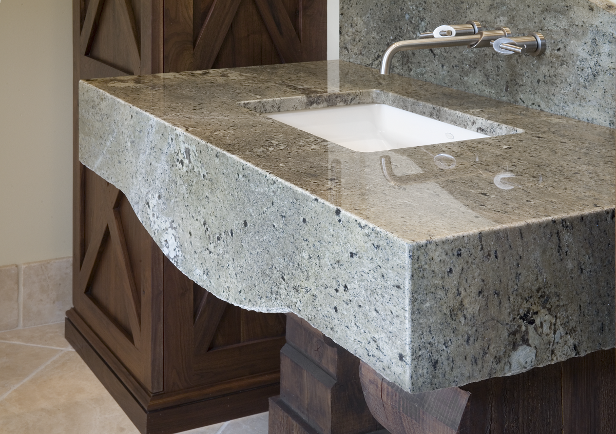 Natural Stone Bathroom Countertops – Countertops Ideas pertaining to Isla 36&amp;quot; Marble Countertop Single Vanity W/O Mirror - Classic Blue