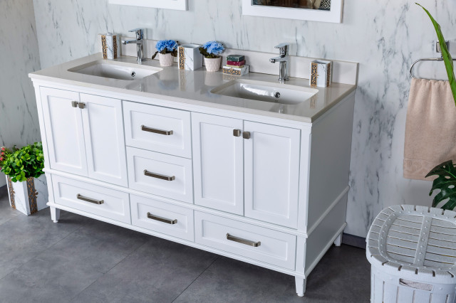 Nera Collection 60&amp;quot; Bathroom Vanity With Sink, Mirror, Countertop ... in Nera Collection 36&amp;quot; Bathroom Vanity