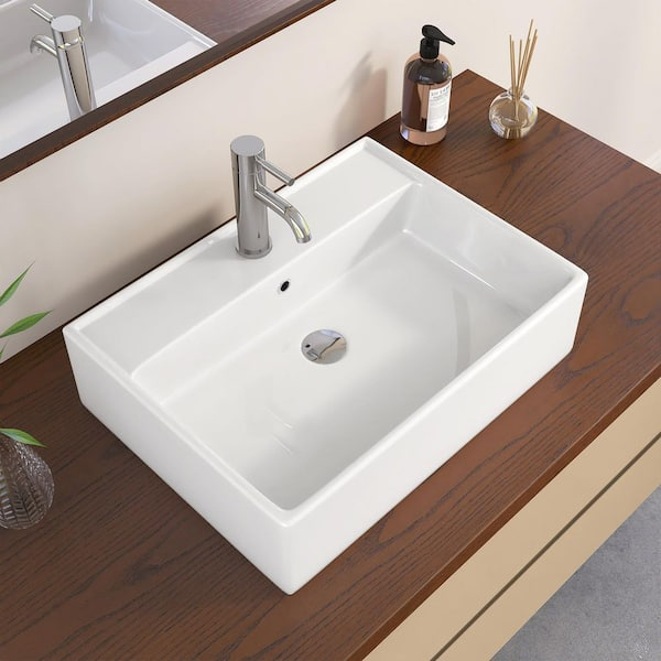 Ntq Zeara 14.6 X 7 X 3.5 In. Rectangular Ceramic Wall Mount Small ... pertaining to Understanding the features of Quattro 50.00 wall mounted ceramic sink