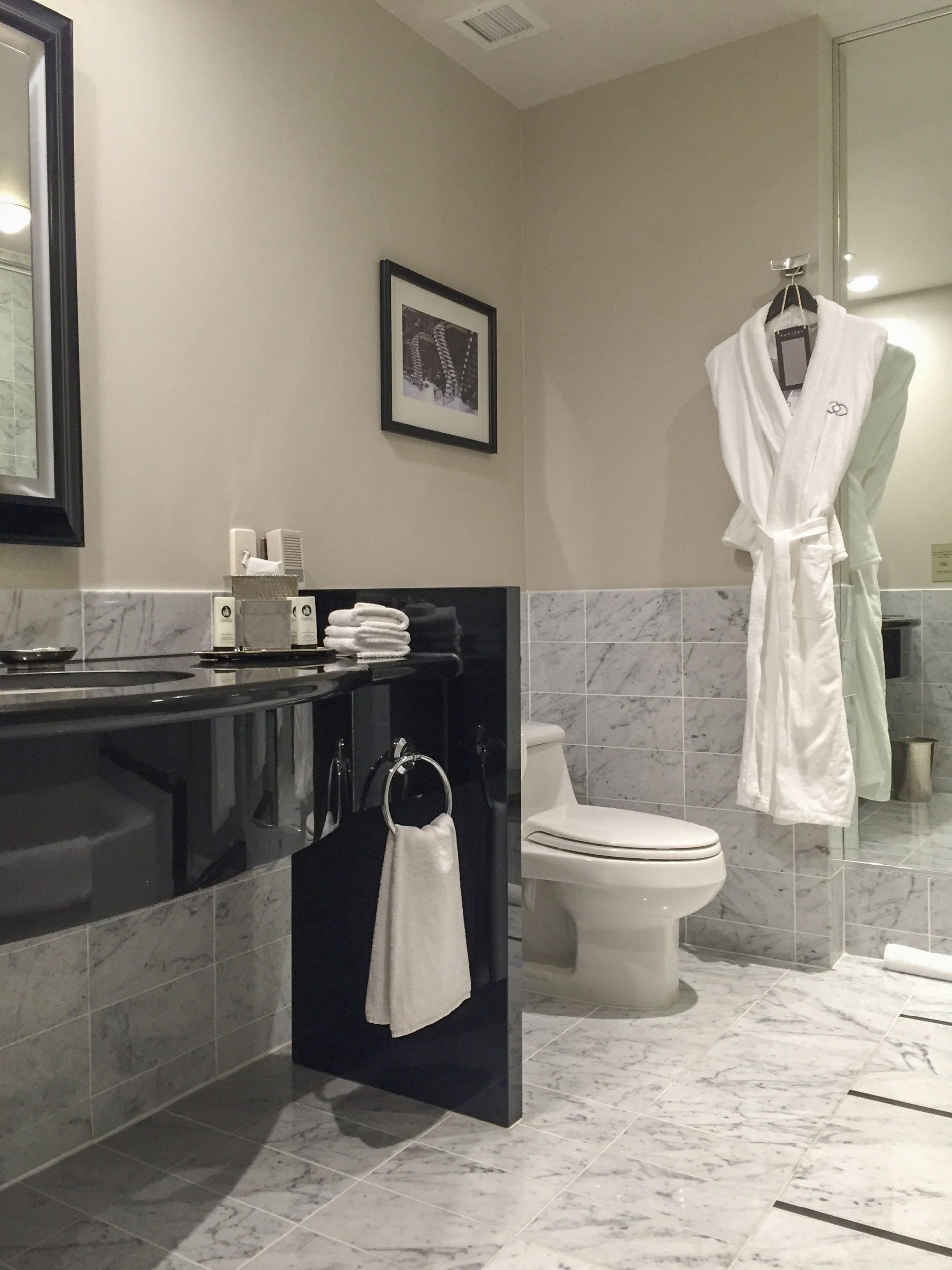 One Carrara Marble Bathroom: Four Colours in Vega Bathroom Vanity-Sink, Soft Close Doors, Carrara Marble Finish Countertop, White, 36 Inch