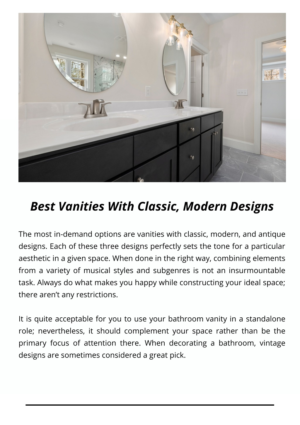 Ppt - What Are The Best Ways To Choose Perfect Bathroom Vanities ... inside Affinity Bathroom Vanity