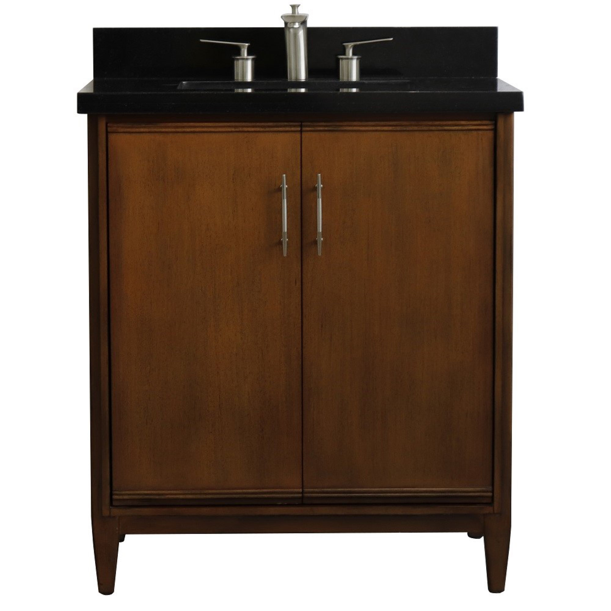 Red Barrel Studio® 31&amp;#039;&amp;#039; Free-Standing Single Bathroom Vanity With Black ... intended for 43X22 Absolute Black Granite Vanity Countertops, 4 Faucet Spread