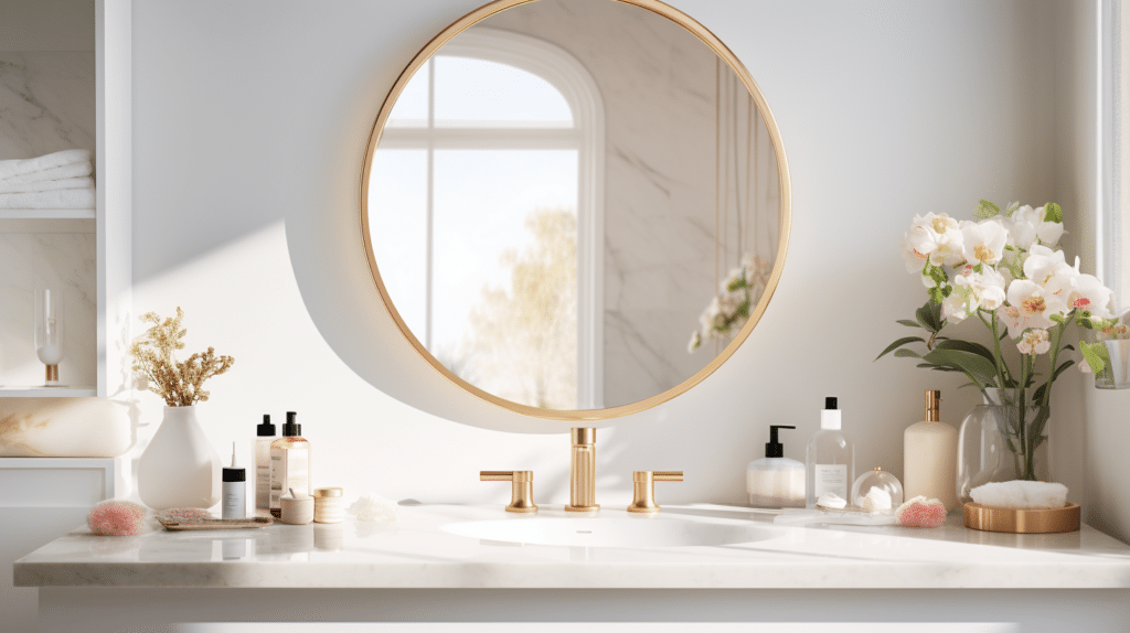Reflecting Elegance: Mirror Designs To Elevate Your Bathroom&amp;#039;s ... for Enhancing Bathroom Aesthetics Through Thoughtful White Vanity and Mirror Integration