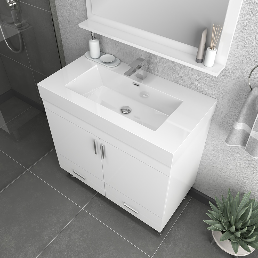 Ripley 36 Inch Modern Bathroom Vanity White inside Transforming your bathroom with a 36 inch white single vanity