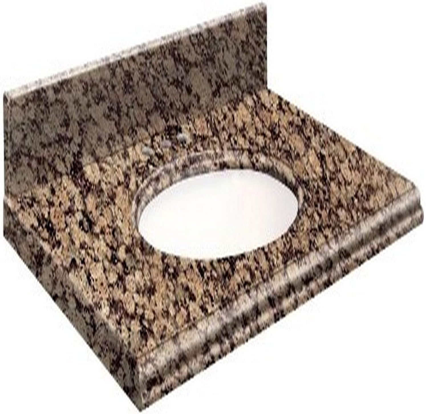 Samson G2522-E5-A-W-8 Granite Vanity Top 25X22 With Single Undermount ... intended for 25X22 Wheat Granite Vanity Countertops, 8 Faucet Spread