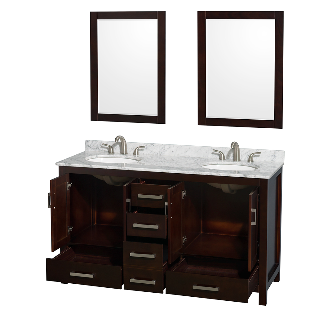 Sheffield 60&amp;quot; Double Bathroom Vanity By Wyndham Collection - Espresso ... intended for Essential Tips for Choosing the Right 60 Double Bathroom Vanity Espresso Style