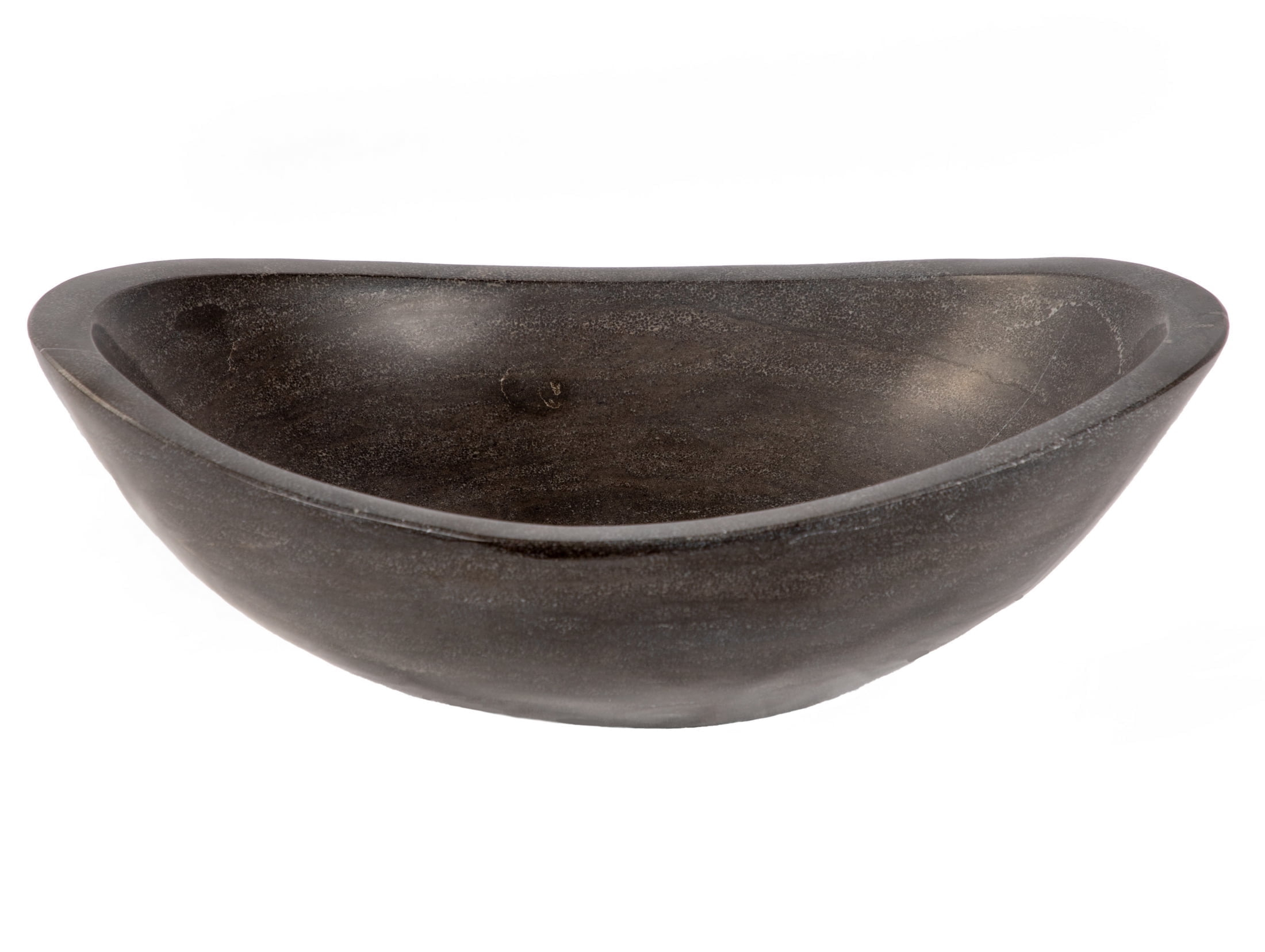 Stone Canoe Sink - Honed Black Limestone - Walmart.com for Eden Bath Eb_S005Bl-H Stone Canoe Bathroom Sink In Honed Black Limestone