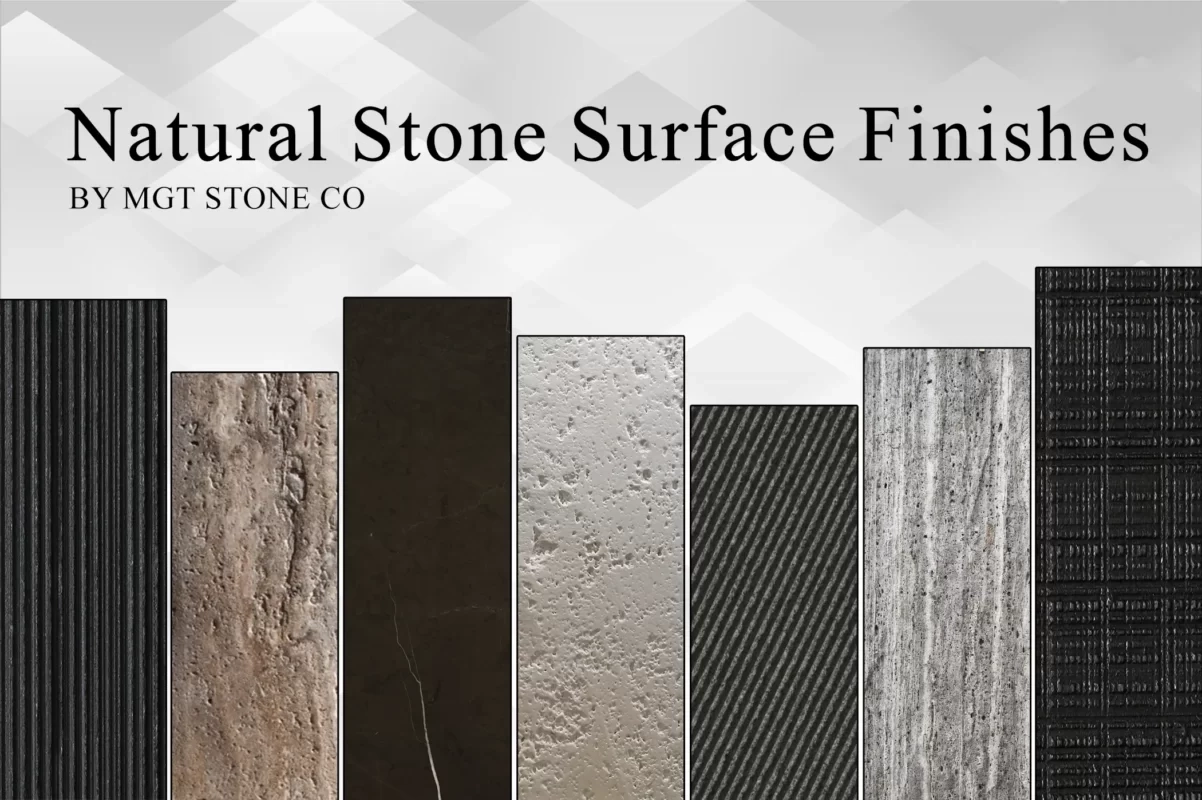 Stone Surface Finishes | Mgt Stone Co within Anais Vanity Grain White Engineered Stone Countertop, Light Brown, 48&amp;quot;