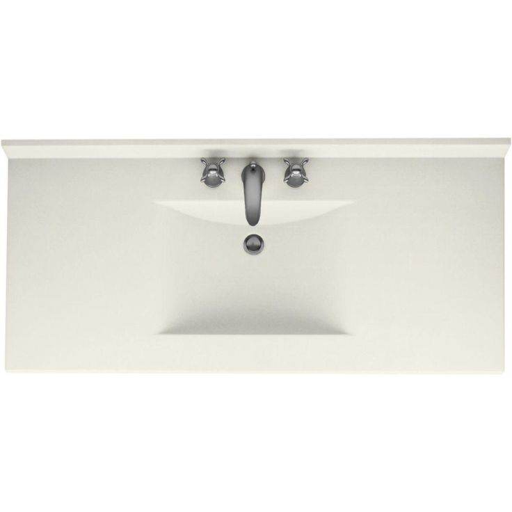 Swan Contour 43 In. W X 22 In. D Solid Surface Vanity Top With Sink In ... regarding Maintaining your Swan Contour bathroom vanity top for long-term use