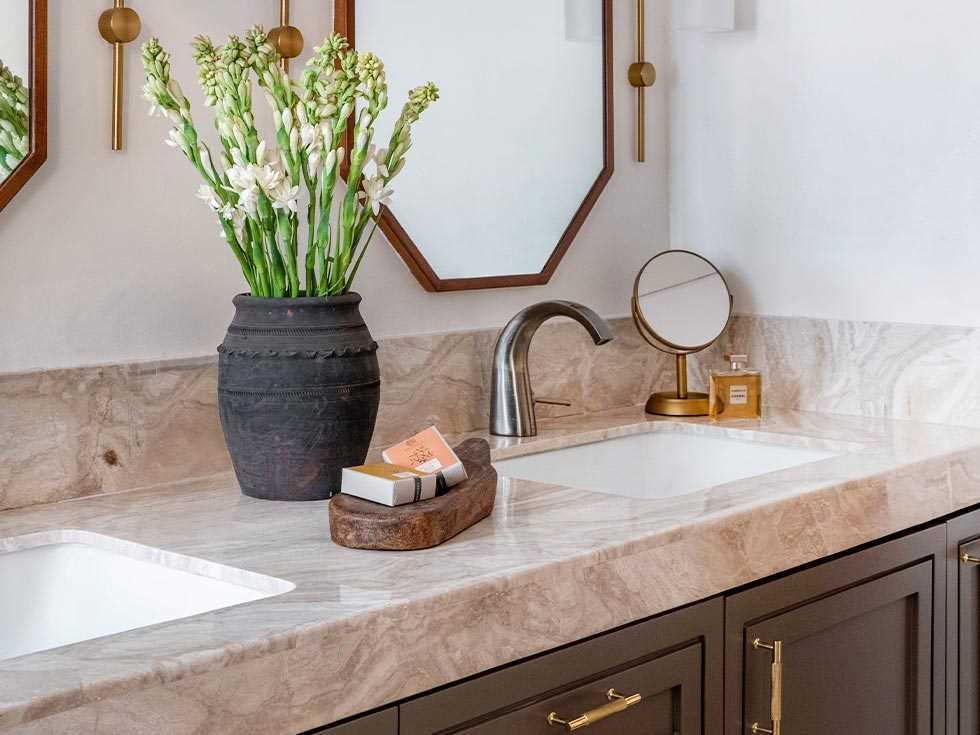 Upgrade Your Bathroom With Beautiful Granite Bathroom Countertops ... throughout How to Choose the Right 61x22 Burlywood Granite for Your Bathroom
