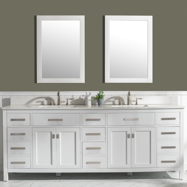 Valentino Bath Vanity, 84&amp;quot; - Transitional - Bathroom Vanities And Sink ... with How Valentino Single Vanity Transforms Bathroom Design