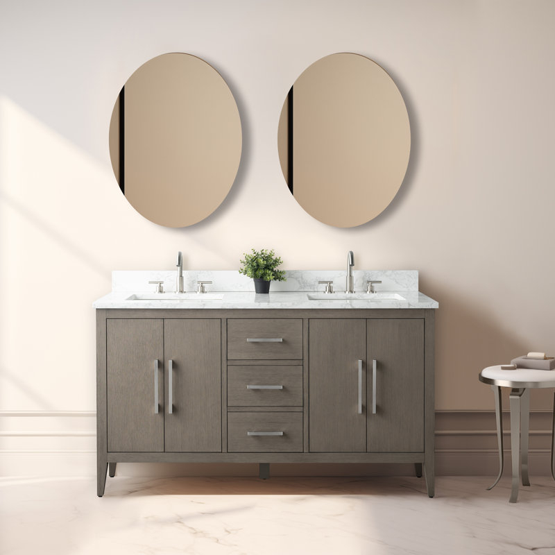 Vanity Art 60&amp;quot; Double Bathroom Vanity Set | Wayfair in Essential Tips for Choosing the Right 60 Double Bathroom Vanity Espresso Style