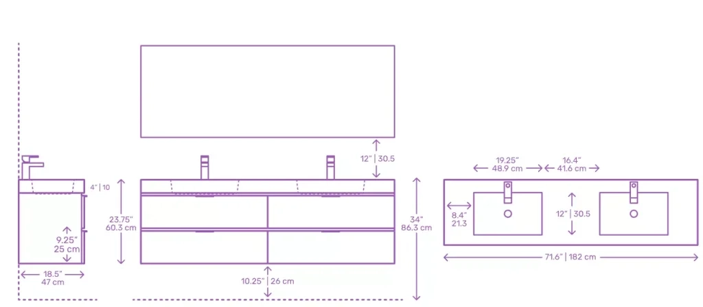 Wall Mounted Bathroom Vanity: The Ultimate Guide - Pa Kitchen inside Wall-Mounted Plywood Bathroom Vanity