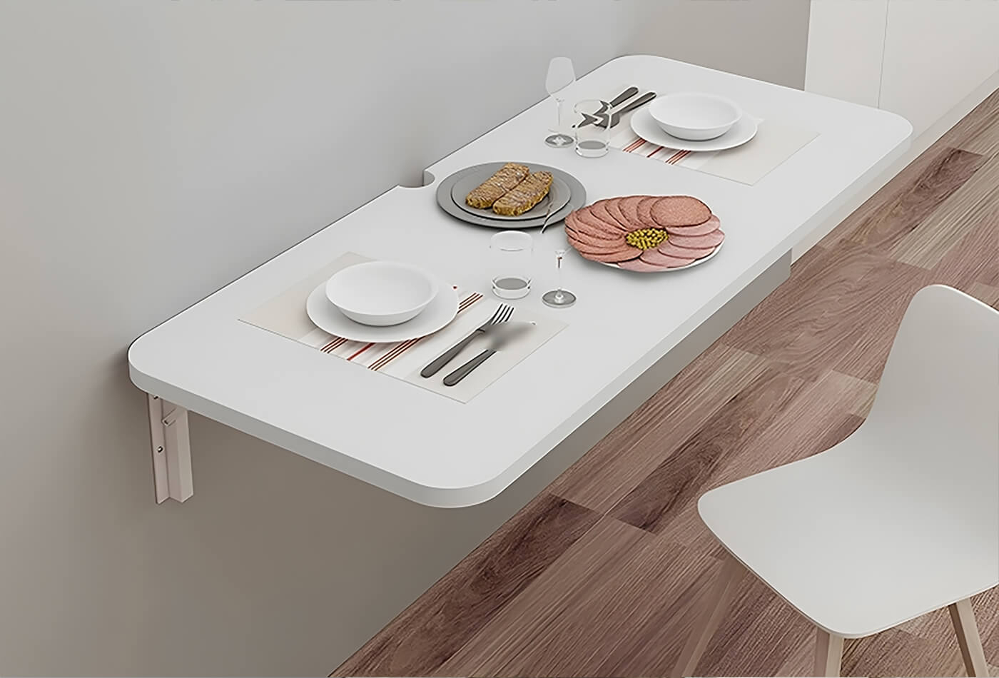 Wall-Mounted Countertop And Dining Ideas intended for Streamlining Your Workspace: The Advantages of Rectangular Wall-Mounted Countertops