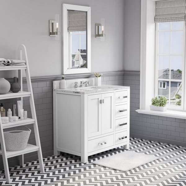 Water Creation Madison 36&amp;quot; Carrara White Marble Countertop Bath Vanity ... with The Artisan Craft Behind Madison 30 Inch Carrara White Marble Countertop Vanity