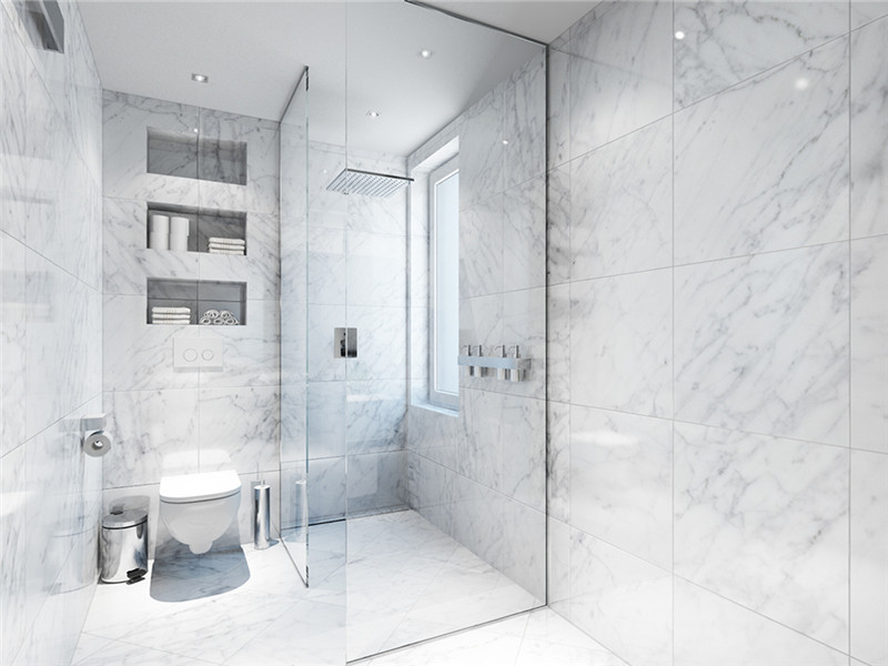 White Carrara Marble Projects From Newstar Stone pertaining to Creating luxury bathroom spaces with Carrara white marble and contemporary hardware