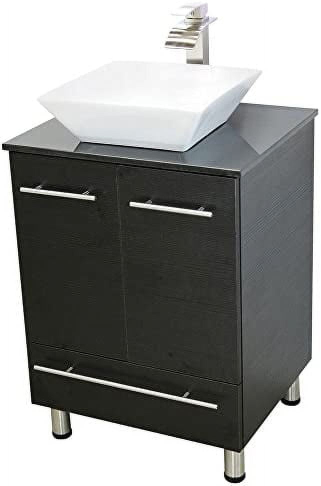 Windbay 24&amp;quot; Freestanding Bathroom Vanity, Black. Black Flat Stone ... within The practical advantages of choosing windbay 24 inch freestanding vanity unit