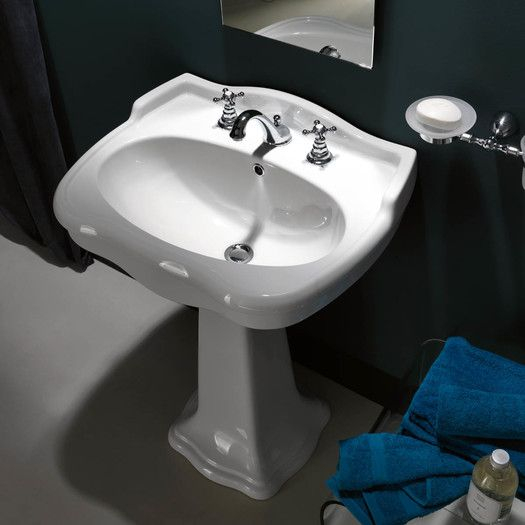 Ws Bath Collections Contea 25.6&amp;quot; Pedestal Bathroom Sink With Overflow ... inside The WS Bath Sink Mistake That Cost Me $800 (And How to Avoid It)