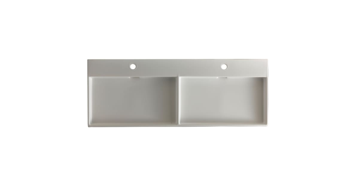 Ws Bath Collections Urban 120.02 Urban I 47-1/5&amp;quot; Ceramic Double Basin ... for Ws Bath Collections Urban 120.02 Ceramica I 47-1/5&amp;quot; Double Basin - White