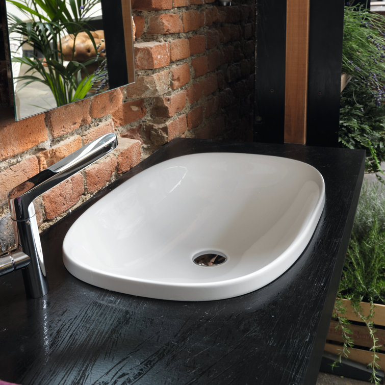 Ws Bath Collections Wild 23.6&amp;#039;&amp;#039; Drop-In Bathroom Sink | Perigold pertaining to Ws Bath Collections Track 40R 15-3/4&amp;quot; Round Bathroom Sink - Matte Black