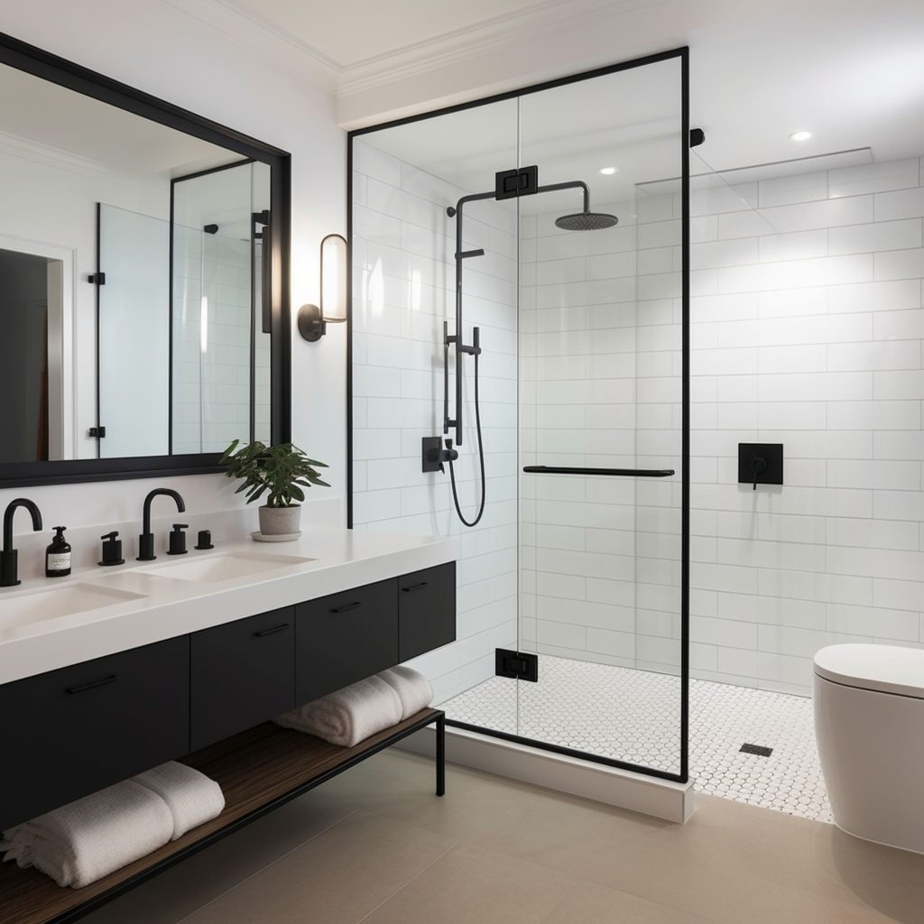 Maximizing Bathroom Space with Cosa 1878 Square Matte Black WS Bath Collections Fixtures
