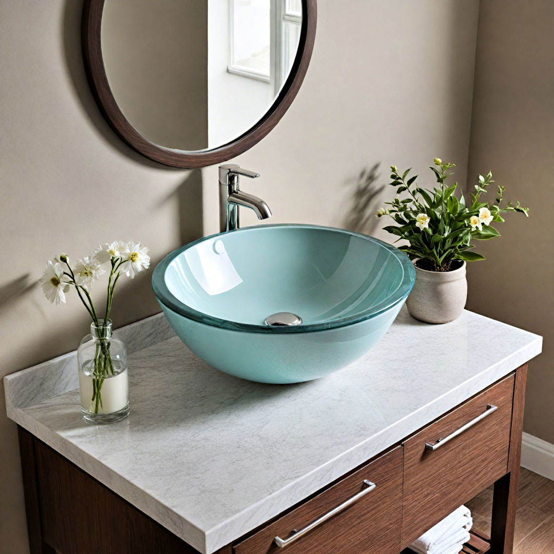 Design considerations for small bathrooms with vessel sink installations