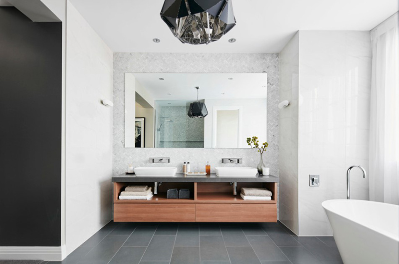 20 Beautiful Bathrooms With Vessel Sinks | Home Design Lover intended for Design considerations for small bathrooms with vessel sink installations